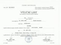 Výuční list - kamnář